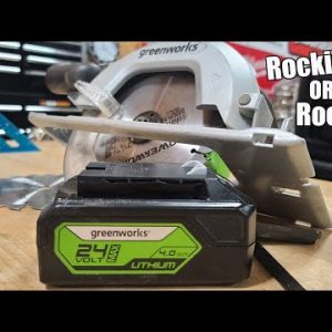 Full Review Greenworks 24-Volt 7-1/4" Brushless Circular Saw with 4Ah Battery and 2A Charger