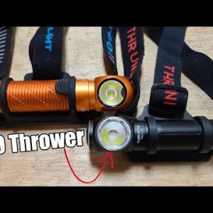 Best Thrower Headlamp? ThruNite Thrower Is Amazing!  Camparison to OLIGHT Perun 2
