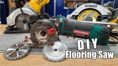Small DIY Flooring Saw On The Cheap! Cuts Wood, Soft Metal, Tile, and Plastic | HYCHIKA 3-3/8” Saw