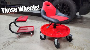 Rolling Mechanic Seat with 5" Swivel Casters = Stability