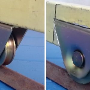 Never install iron sealing wheels with large gaps.
