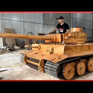 Man Builds Amazing TANK for his Son Using WOOD
