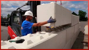 Production of High-Strength Concrete Blocks & Piles | Amazing Cement Manufacturing