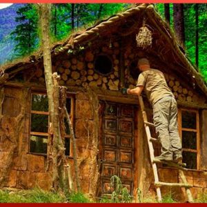 Man Spends 30 Days Building a Wood CABIN in the Forest | Start to Finish by @MrWildNature