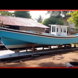 Craftman Builds Amazing Wooden Boat With His Own Hands | by @JJfishing19marine