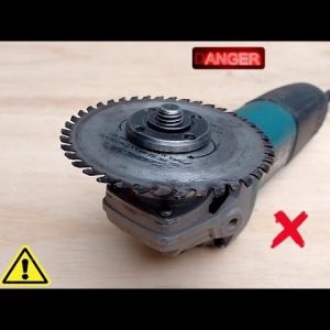 Caution: Be very careful when using an electric angle grinder with this disc