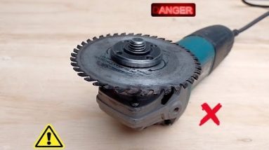 Caution: Be very careful when using an electric angle grinder with this disc