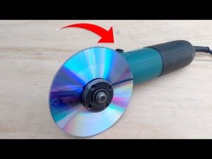 put used CDs into the electric angle grinder and be amazed
