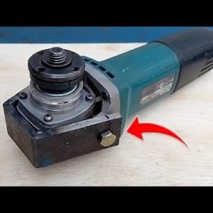 few people know this trick with an electric angle grinder | how to turn angle grinder into table saw