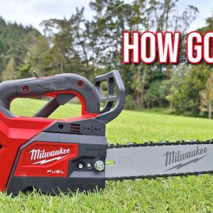 Milwaukee 14" Top Handle Chainsaw Review. Cordless Arborist Chainsaw.