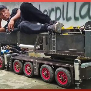 Man Builds Hydraulic RC Crane at Scale | Start to Finish by @rcactionhomemade