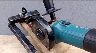 a homemade tool will make precise cuts with the angle grinder | DIY tips and tricks