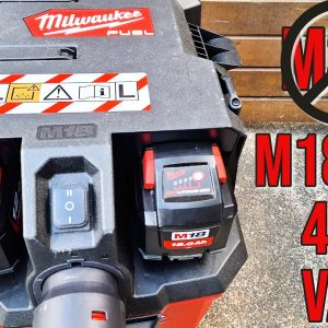 Milwaukee 36v Vacuum. It's a Massive 45L (12 Gallons) and takes 2 x M18 Batteries