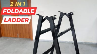 How To Make Metal Foldable ladder | DIY 2 in 1 Folding Ladder