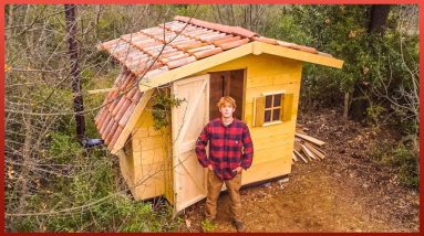 Man Builds Fully-Equipped Wood CABIN in the Forest for Only $400 | by @MatthiasCabinChronicles